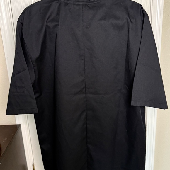 Chef Works Black Short Sleeve Double Breasted Chef Coat Size Medium - Picture 3 of 6